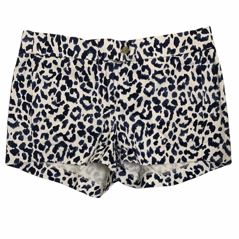 J. Crew Navy Leopard Print Shorts - Size 2